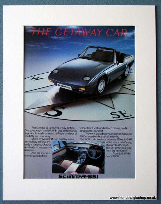 Scimitar SS1 Original Advert 1986 (ref AD1215)