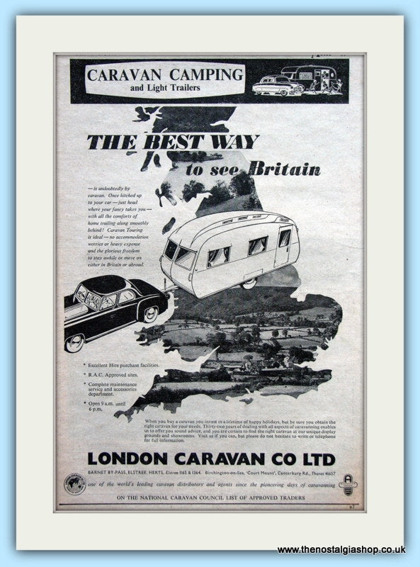 London Caravan Company Original Advert 1954 (ref AD6361)