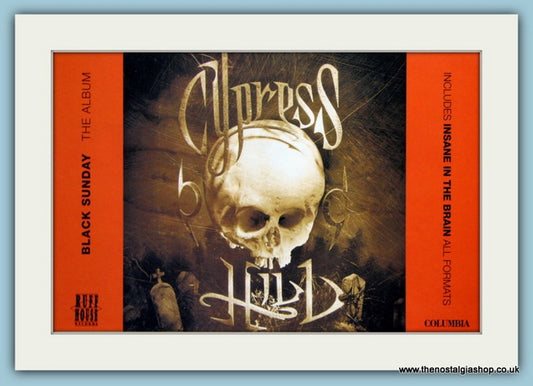 Cypress Hill. Black Sunday. Original Advert 1993 (ref AD1969)