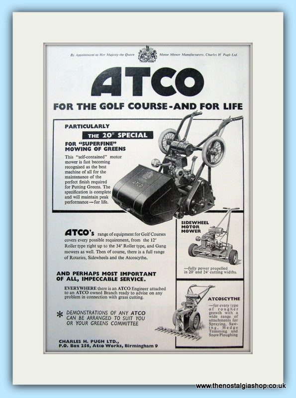 Atco 20" Special. Set of 2 Original Adverts 1960s (ref AD4644)