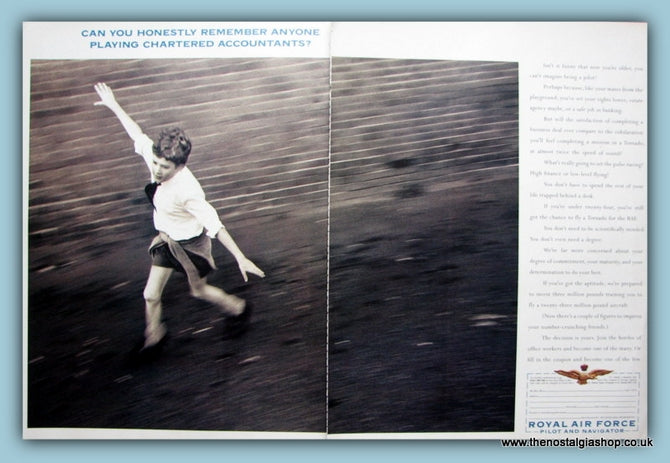 R.A.F Piolot And Navigator Original Advert 1991 (ref AD6309)