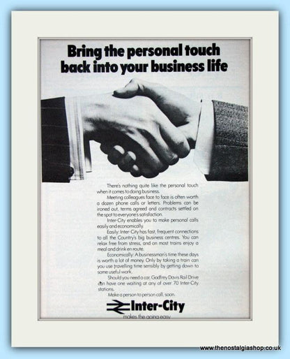 Inter-City Set Of 2 Original Adverts 1976 & 1972 (ref AD6534)