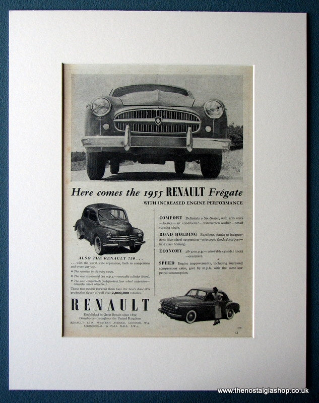 Renault Fregate & 750 Original Advert 1954 (ref AD1405)