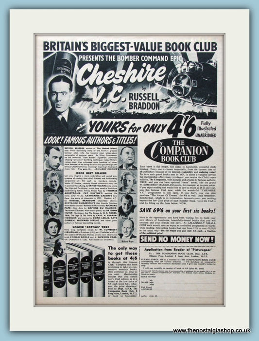 The Companion Book Club 1955 Original Advert (ref AD4521)