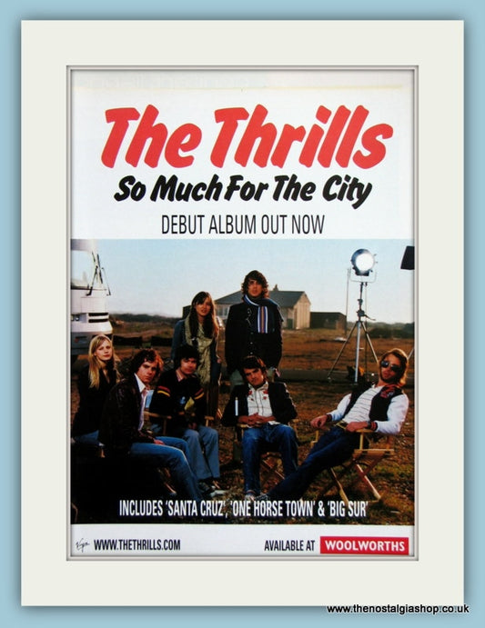 The Thrills So Much For The City 2003 Original Advert (ref AD2888)
