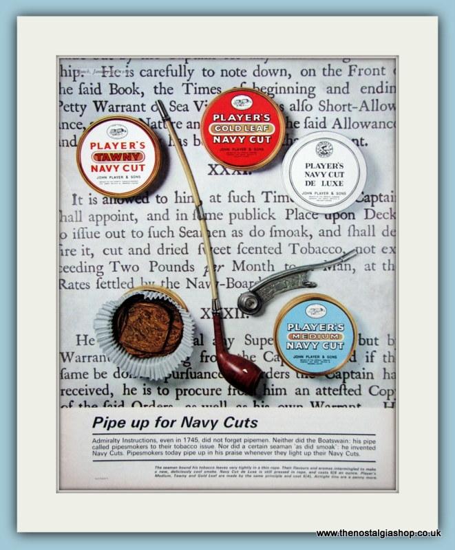 Player's Navy Cut Tobacco Set Of 2 Original Adverts 1963 (ref AD6144)