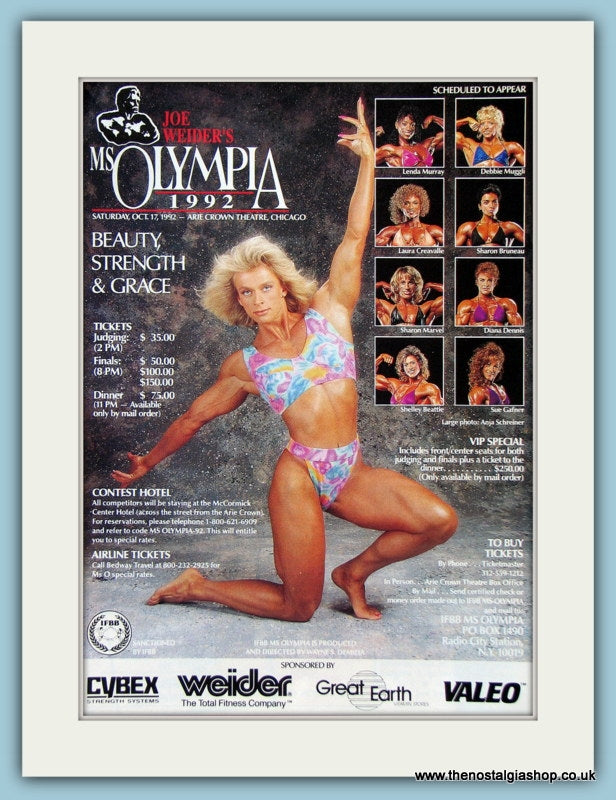 Joe Weider's Ms Olympia Original Advert 1992 (ref AD3922)