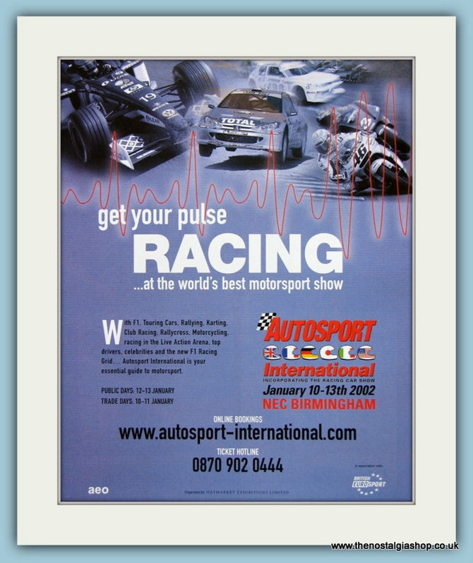 Autosport International, NEC Birmingham 2002 Original Advert (ref AD2012)