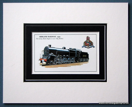 Midland Railway 'Big Bertha' 0-10-0 Mounted Print (ref SP26)
