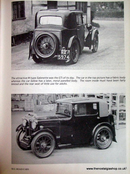 M.G. Road Cars Volume One 1929-1936 (ref b113)