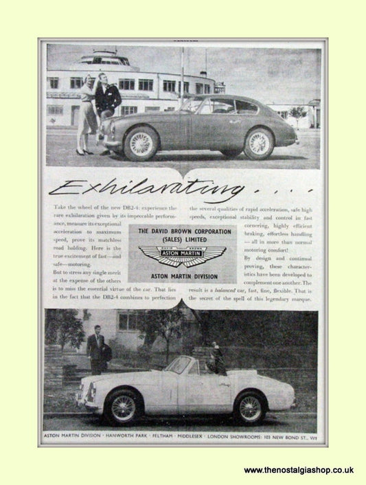 Aston Martin DB2-4 Original Advert 1954 (ref AD6713)