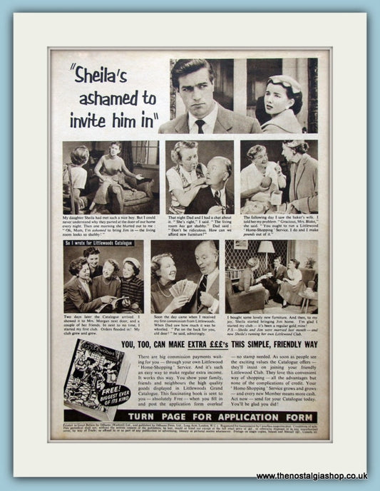 Littlewoods Catalogue Original Advert 1955 (ref AD4557)