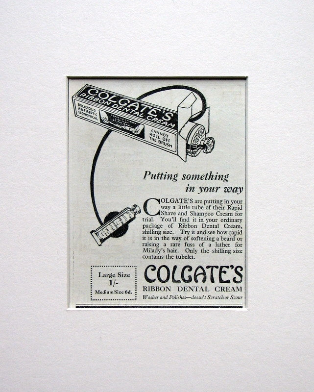 Colgate Ribbon Dental Cream Original advert 1924 (ref AD1562)