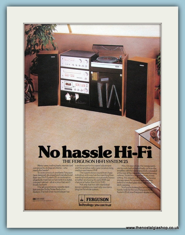 Ferguson Hi-Fi System 25 Original Advert 1979 (ref AD3867)