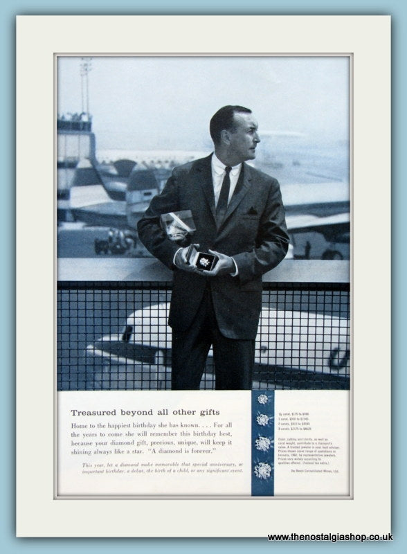 De Beers Jewellery Original Advert 1960 (ref AD6184)