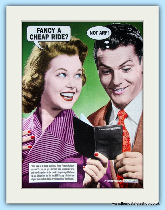 Young Persons Railcard Set Of 2 Original Adverts 1987 & 1996 (ref AD6554)