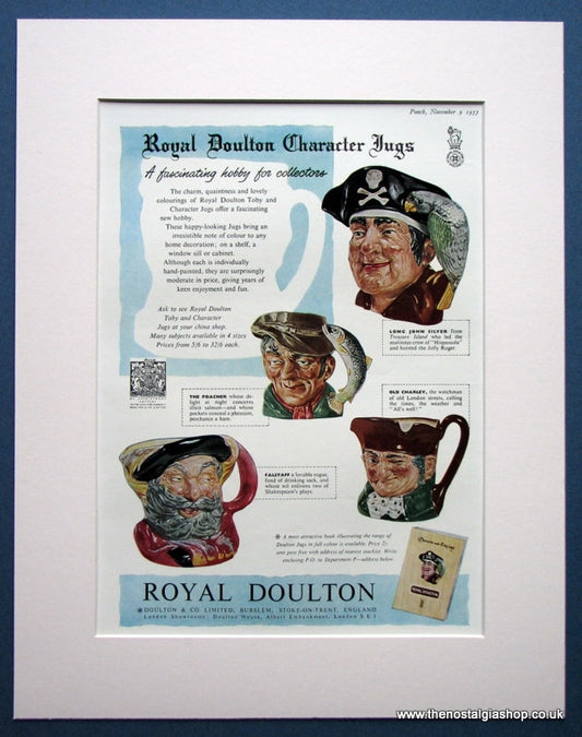 Royal Doulton Character Mugs Original advert 1955 (ref AD1019)