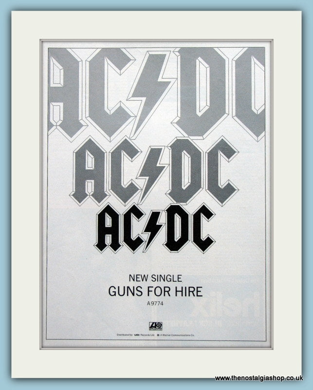 AC DC Guns For Hire 1983 Original Advert (ref AD3105)AC DC.