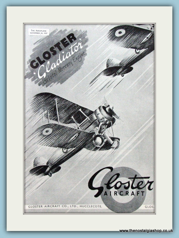Gloster Gladiator. Original Advert 1937 (ref AD4211)