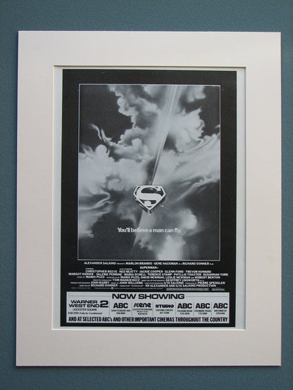 Superman I II & III set of 3 Original adverts (ref AD641)