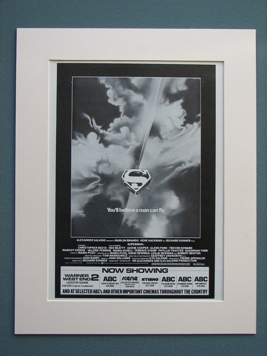 Superman I II & III set of 3 Original adverts (ref AD641)