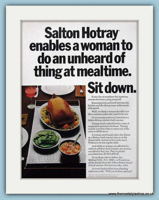 Salton Hotray Original Advert 1971 (ref AD3902)