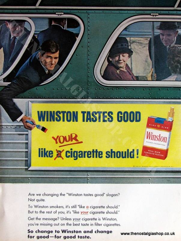 Winston Cigarettes. Original Advert 1966 (ref AD4032)