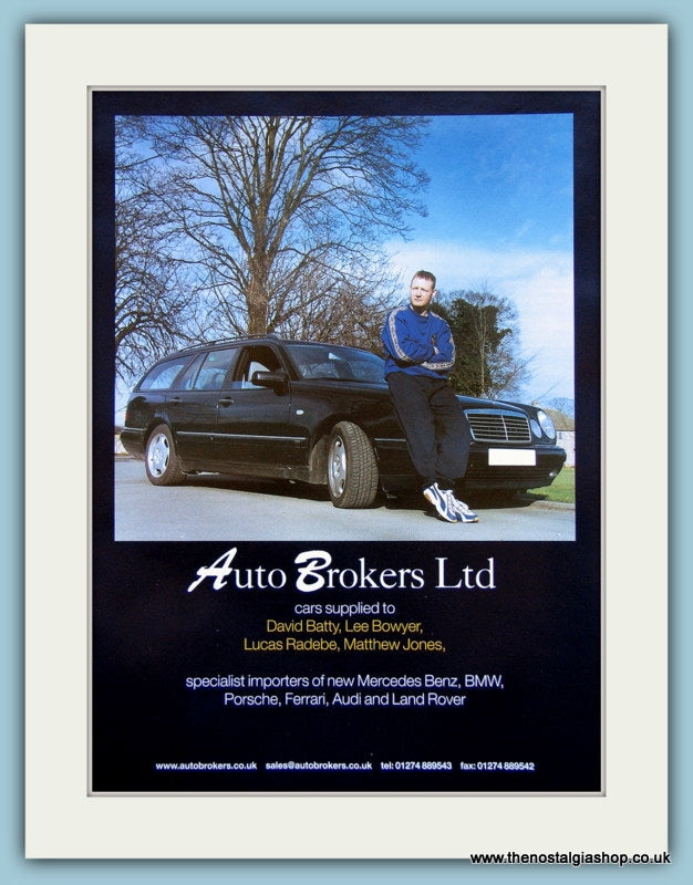David Batty, Mercedes. 2000 Original Advert (ref Ad4043)