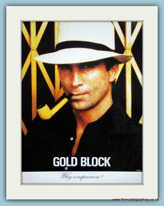 Gold Block Tobacco  Original Advert 1982 (ref AD6152)
