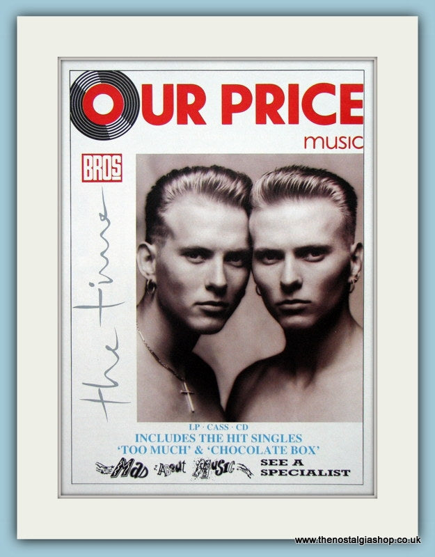 Bros The Time Original Music Advert 1989 (ref AD3433)