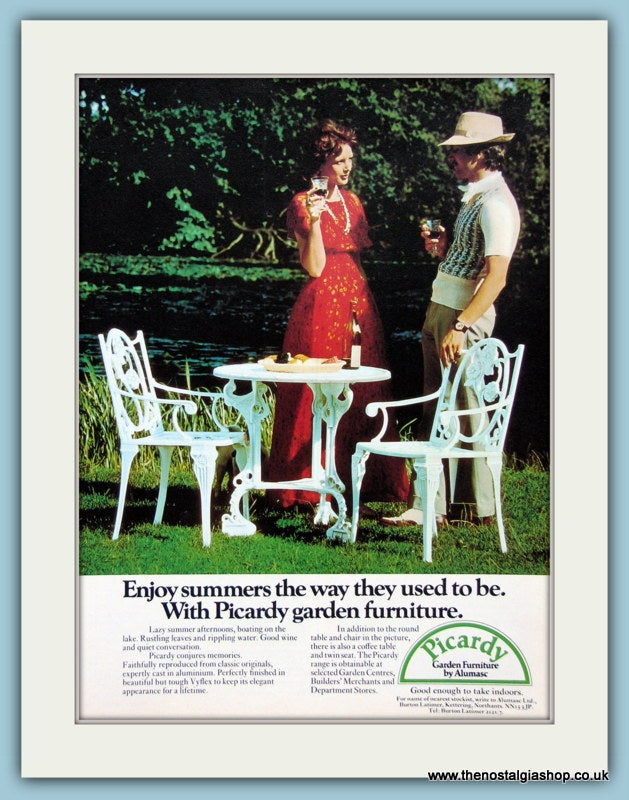 Picardy Garden Furniture Original Advert 1975 (ref AD2497)