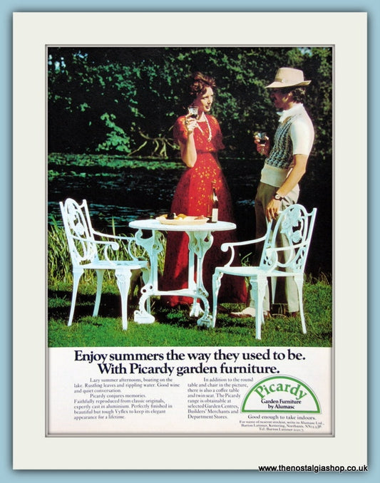 Picardy Garden Furniture Original Advert 1975 (ref AD2497)