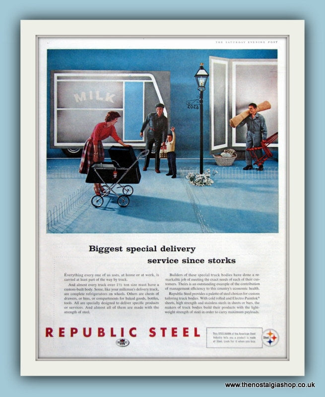 Republic Steel. Original Advert 1960 (ref AD8089)