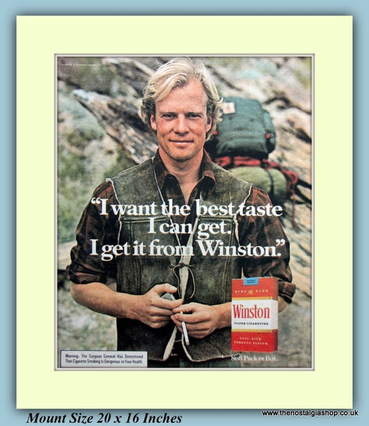 Winston Cigarettes Set Of 2 Original Adverts (AD9447)