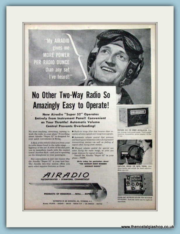 Airadio, Two way radio. Original Advert 1947 (ref AD4235)