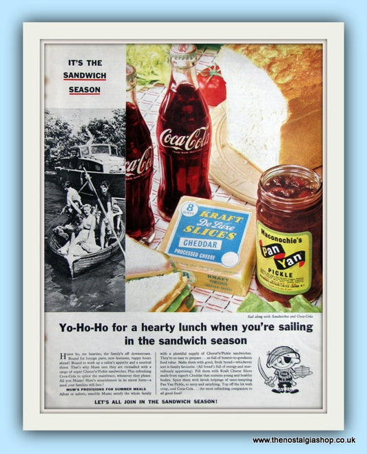 Sandwich Season with Coca - Cola. Original Advert 1961 (ref AD8062)