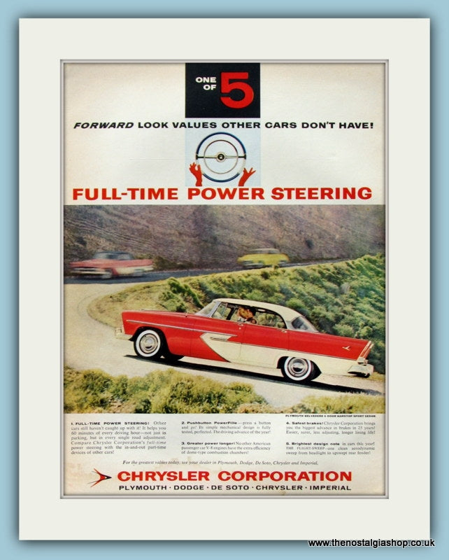 Chrysler Corporation Original Advert 1956 (ref AD8301)