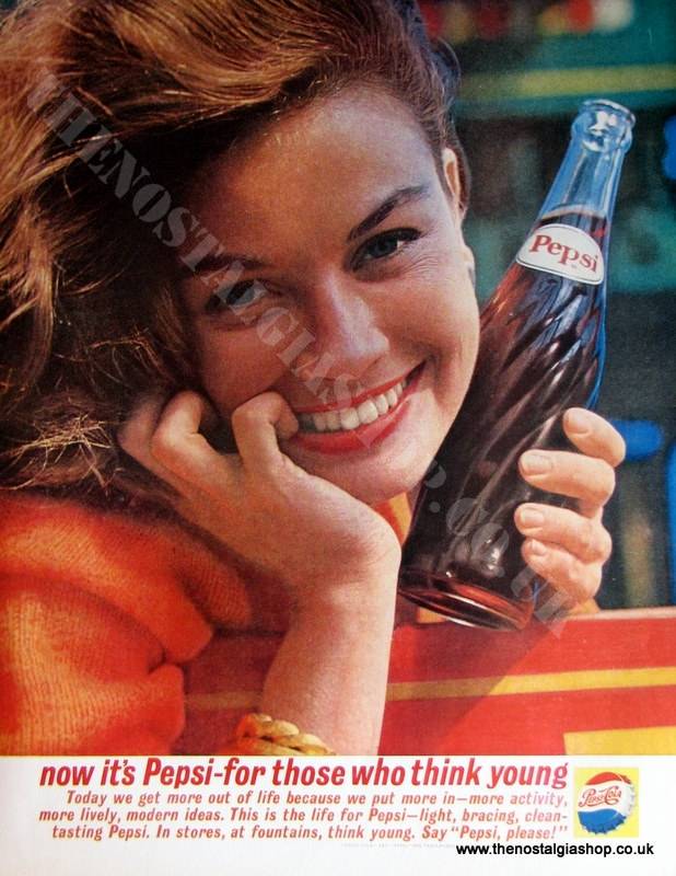 Pepsi-Cola. Set of 2 Original Adverts 1961 (ref AD4028)
