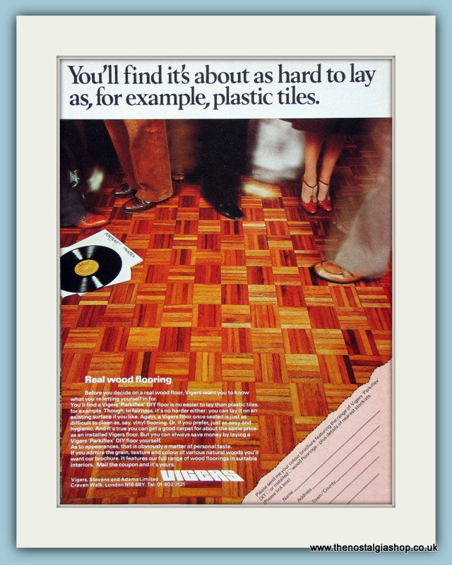 Vigers Real Wood Flooring. Original Advert 1978 (ref AD2548)