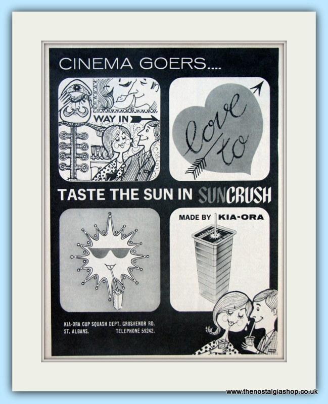 KIA-ORA Set of 4 Original Adverts 1960s (ref AD4826)