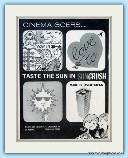 KIA-ORA Set of 4 Original Adverts 1960s (ref AD4826)