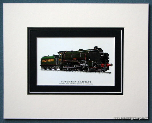 Southern Railway 'Stowe' Mounted Print (ref SP70)
