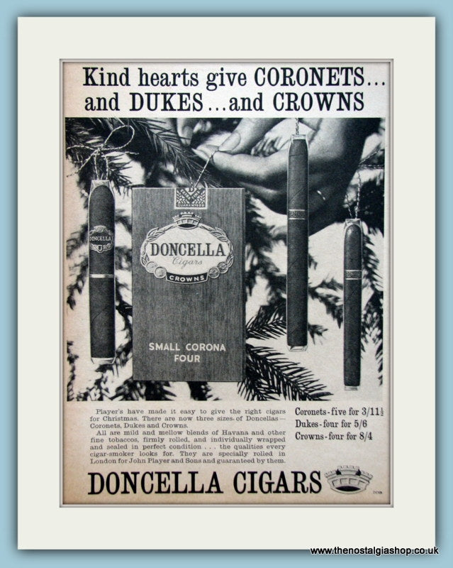 Doncella Cigars Set Of 2 Original Adverts 1963 (ref AD6087)