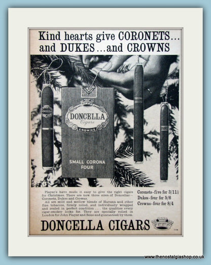 Doncella Cigars Set Of 2 Original Adverts 1963 (ref AD6087)