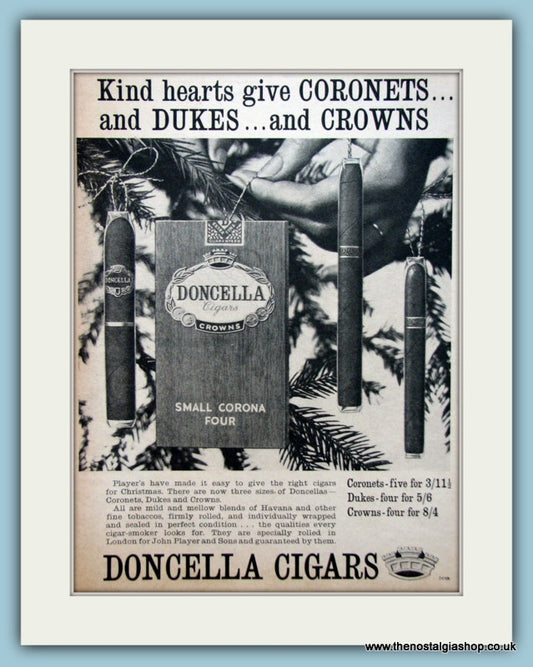 Doncella Cigars Set Of 2 Original Adverts 1963 (ref AD6087)