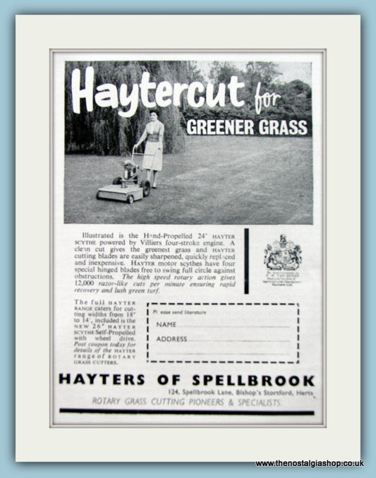 Haytercut Mowers. Original Advert 1961 (ref AD4633)