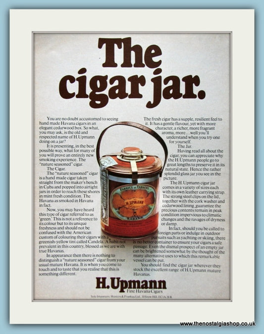 H.Upmann CIgars. Original Advert 1974 (ref AD6033)