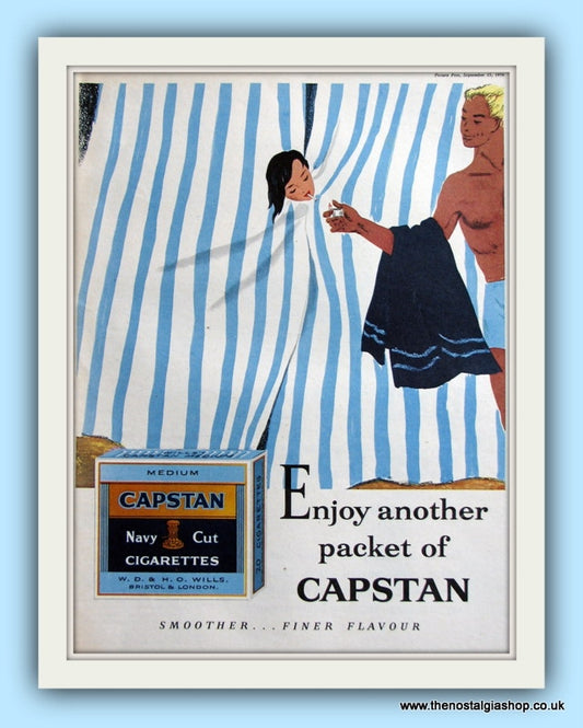 Capstan Cigarette Original Advert 1956 (ref AD8048)