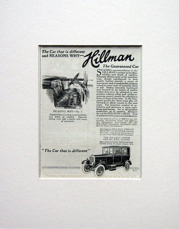 Standard Light Cars. Original advert 1924 (ref AD1563)