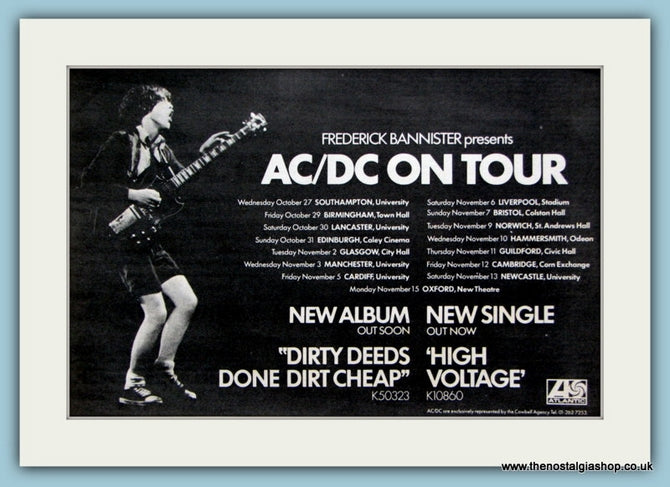 AC DC On Tour Original Advert 1976 (ref AD2071) – The Nostalgia Shop